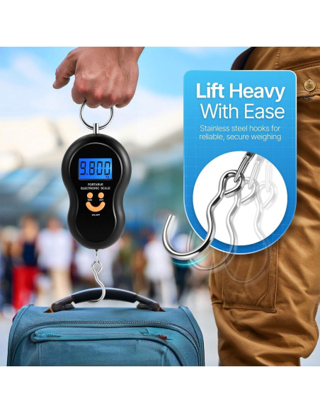 Balanza de Equipaje Digital Flexzion 50kg con Pantalla LCD