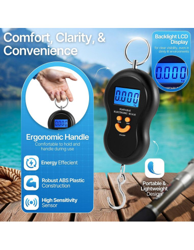 Balanza de Equipaje Digital Flexzion 50kg con Pantalla LCD