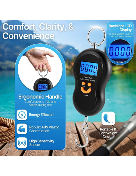 Balanza de Equipaje Digital Flexzion 50kg con Pantalla LCD