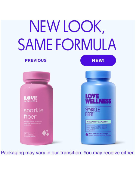 Suplemento de Fibra Love Wellness Sparkle Fiber 90 Cápsulas
