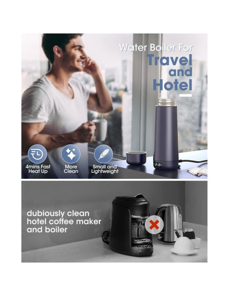 Hervidor Eléctrico Portátil Nicewell Q3 370ml Doble Voltaje