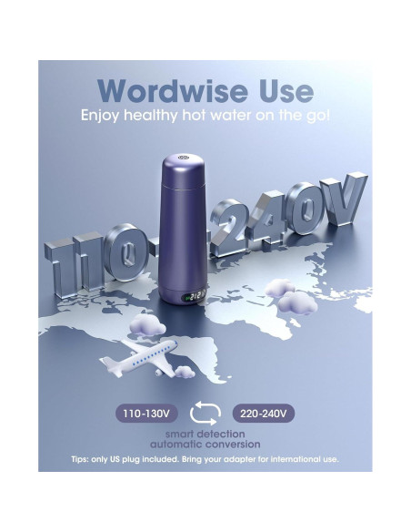 Hervidor Eléctrico Portátil Nicewell Q3 370ml Doble Voltaje