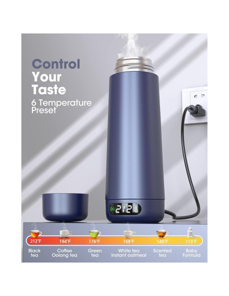 Hervidor Eléctrico Portátil Nicewell Q3 370ml Doble Voltaje