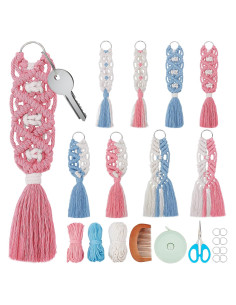 Kit de Llaveros de Macramé ACRNIGHEET 10 Piezas Multicolor
