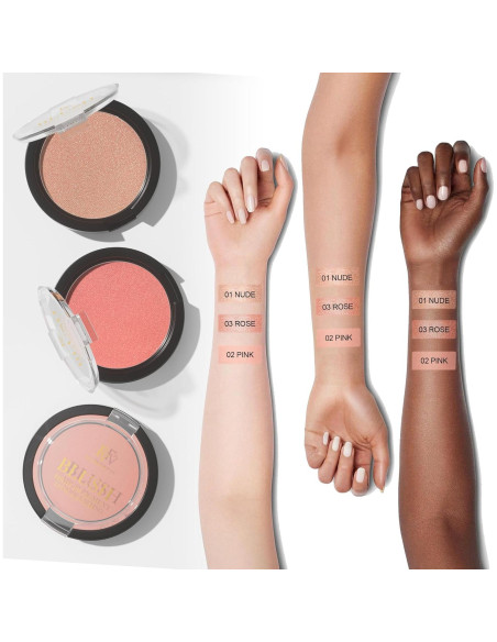 Rubor en Polvo FV Brillo Nude 4.8 g - Larga Duración y Resistente