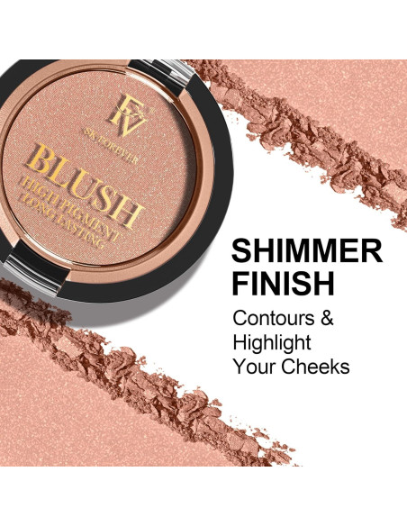 Rubor en Polvo FV Brillo Nude 4.8 g - Larga Duración y Resistente