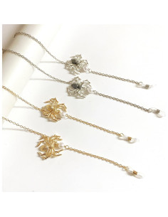 Cadena de Gafas Gótica Unisex Plata 78cm con Colgante Araña 2