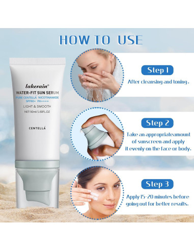 Sérum Solar Hidratante Centella COLOROCK SPF 50 50mL