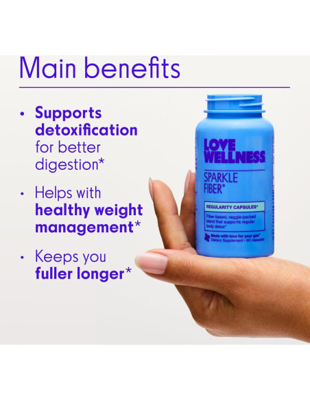 Suplemento de Fibra Love Wellness Sparkle Fiber 90 Cápsulas