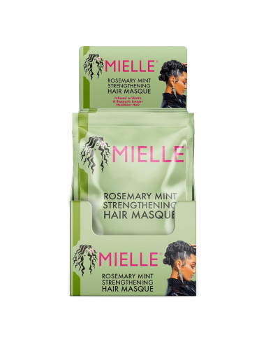 Mascarilla Capilar Fortalecedora Mielle Romero y Menta 3x60g