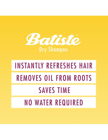Champú Seco Batiste Rubio 162 g - Refresca y Absorbe Aceite