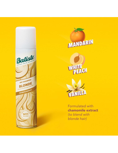 Champú Seco Batiste Rubio 162 g - Refresca y Absorbe Aceite