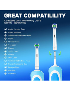 Cabezas de Cepillo de Dientes ELFIN 8 Unidades Suaves Compatibles Oral-B 2