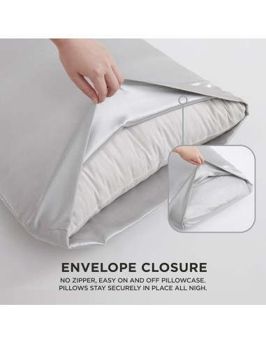 Juego de 2 Fundas de Almohada de Satén Juicy Couture Gris