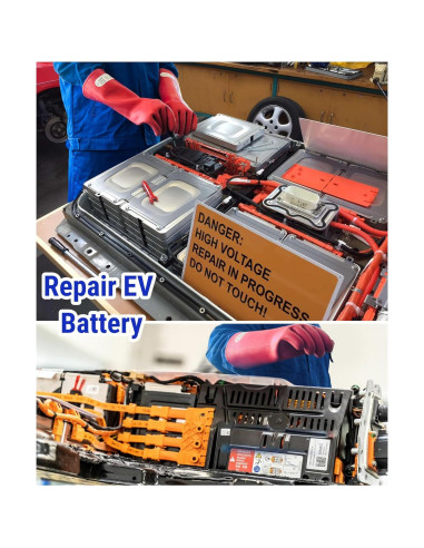 Guantes Eléctricos Aislantes Coolneon 12kV Tamaño 10 Rojo