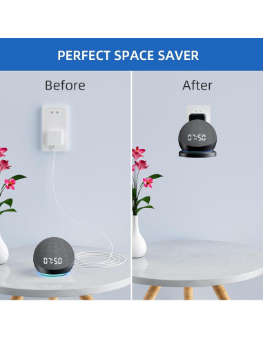 Soporte de Montaje en Pared AFGHOA para Echo Dot 5ta/4ta Gen - Negro