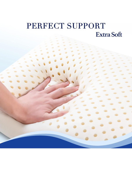 Almohada de Láttex Natural JOTOM Queen Suave y Transpirable Almohada de Láttex Natural JOTOM Queen Suave y Transpirable