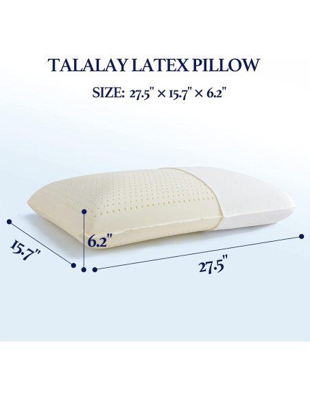 Almohada de Láttex Natural JOTOM Queen Suave y Transpirable Almohada de Láttex Natural JOTOM Queen Suave y Transpirable