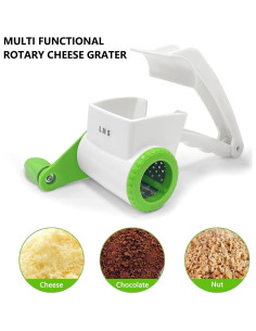 Rallador de Queso Rotativo LHS Manual Acero Inoxidable Verde 2