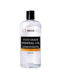 Aceite Mineral Grado Alimenticio Trece Chefs 355ml para Tablas de Cortar