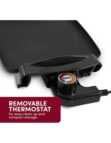 Placa Eléctrica Elite Gourmet EGR2722A 26.67x21.59cm Antiadherente
