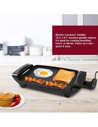 Placa Eléctrica Elite Gourmet EGR2722A 26.67x21.59cm Antiadherente