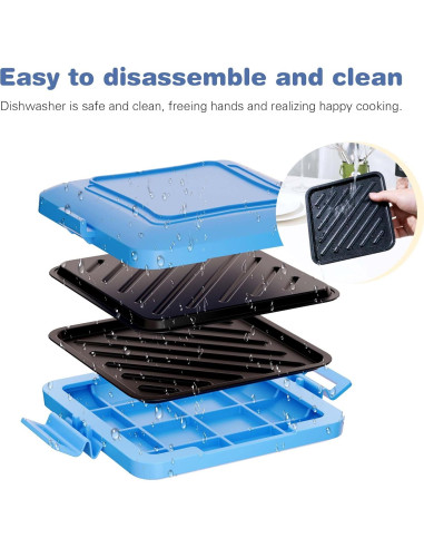 Hacedor de Toasties de Microondas Azul HQBKP-RD 15x15cm
