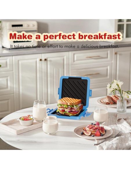 Hacedor de Toasties de Microondas Azul HQBKP-RD 15x15cm