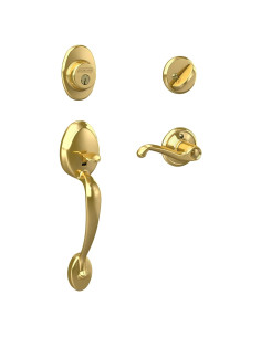 Juego de Manijas de Entrada Schlage F60 V PLY 505 FLA 605 Latón Brillante