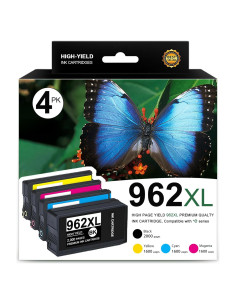 Cartuchos de tinta Obuweu 962XL para HP - Paquete de 4