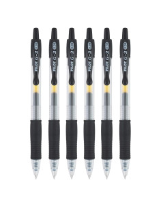 Bolígrafos de Gel Pilot G2 Ultra Fina 0.38mm Tinta Negra 6 Unidades