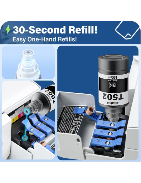 Botellas de Recarga de Tinta 502 Osinkjet Paquete de 4