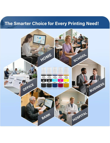 Botellas de Recarga de Tinta 502 Osinkjet Paquete de 4