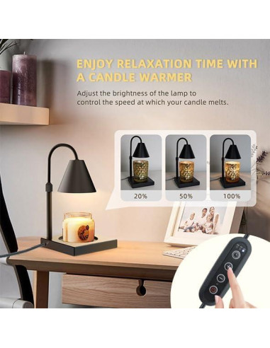 Lámpara Calentadora de Velas LALISU con Regulador y Temporizador