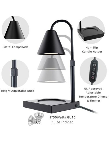 Lámpara Calentadora de Velas LALISU con Regulador y Temporizador