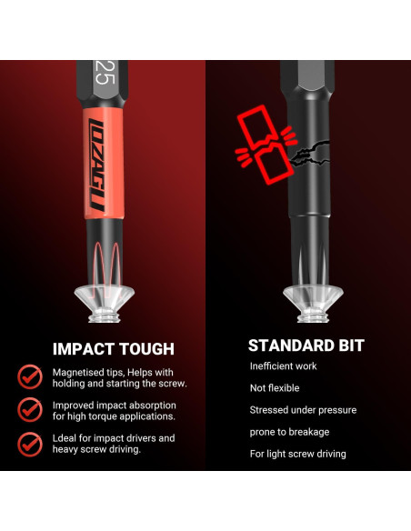 Juego de 10 Puntas Torx T30 Magnéticas 50-152mm Acero S2