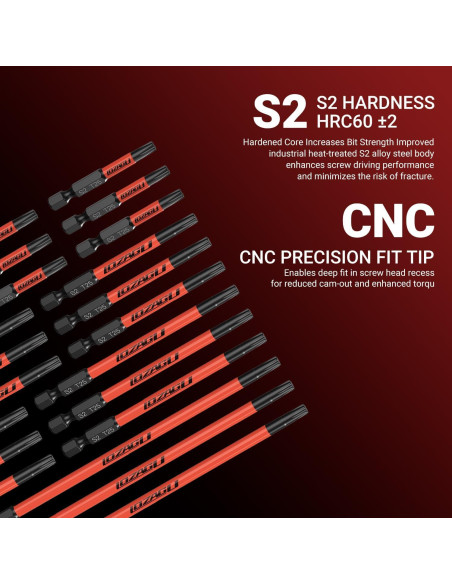 Juego de 10 Puntas Torx T30 Magnéticas 50-152mm Acero S2