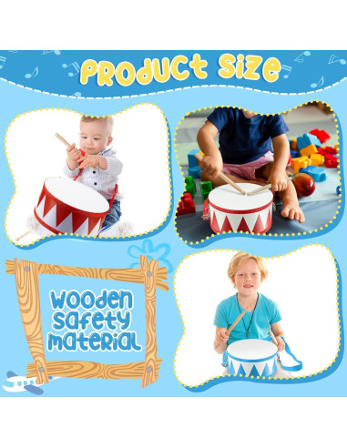 Set de Batería Infantil Boao 2 Piezas con Baquetas - Bandera