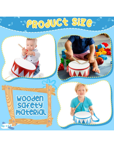 Set de Batería Infantil Boao 2 Piezas con Baquetas - Bandera