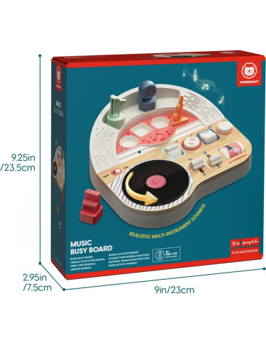 Tablero Musical Sensorial Montessori TOP BRIGHT 14 Actividades