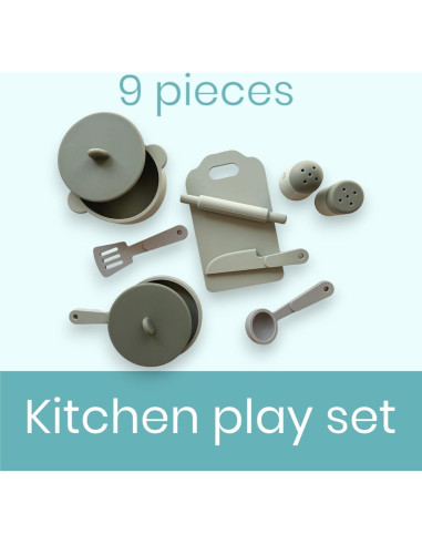 Set de Cocina Infantil de Silicona Kangde - 9 Piezas Seguras