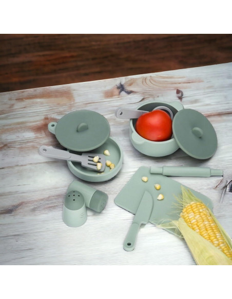 Set de Cocina Infantil de Silicona Kangde - 9 Piezas Seguras