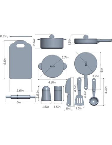 Set de Cocina Infantil de Silicona Kangde - 9 Piezas Seguras
