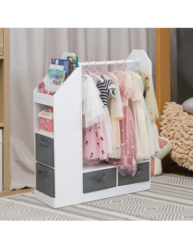 Vestidor Infantil Karl Home con Espejo Blanco 106.9 cm