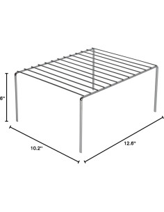 Estante Ayudante Mediano Detalles de Cocina Cromo 2 Niveles 2