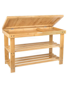 Banco de Almacenamiento para Zapatos BAMBUROBA Natural 127 kg