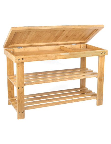 Banco de Almacenamiento para Zapatos BAMBUROBA Natural 127 kg