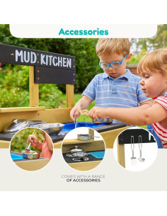 Cocina de barro de madera TP Toys Junior Cook - 55x33x88 cm 2