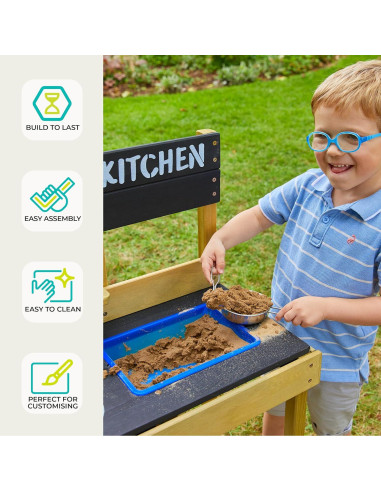 Cocina de barro de madera TP Toys Junior Cook - 55x33x88 cm