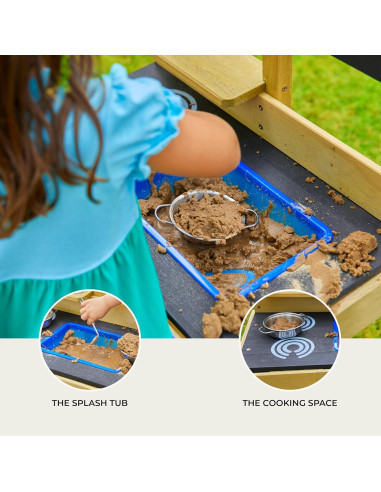 Cocina de barro de madera TP Toys Junior Cook - 55x33x88 cm